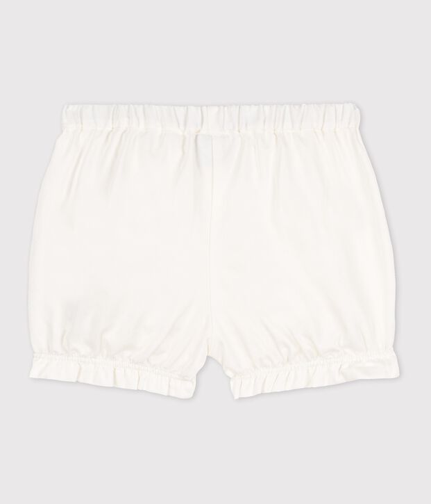 Clotte bloomer in raso di seta beb&egrave; femmina bianco/multicolore