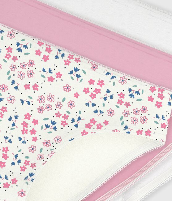 Set di slip in cotone con stampa a fiori bambina variante 1