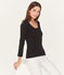 T-shirt maniche 3/4 donna nero NOIR