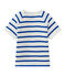 T-shirt bebé bambino a maniche corte bianco MARSHMALLOW/blu PERSE