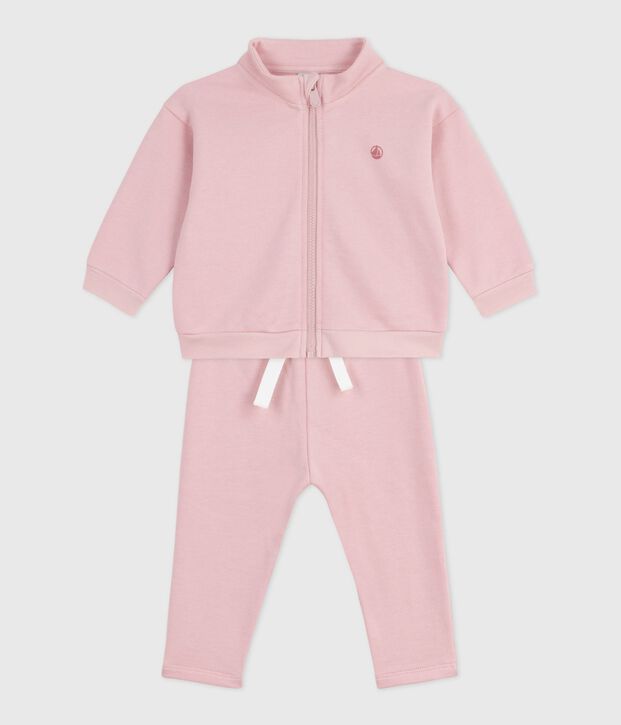 Set per neonato composto da felpa e pantaloni in cotone tinta unita JOLI