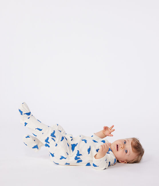 Pigiama in tubique con trichechi neonato bianco AVALANCHE/ MULTICO