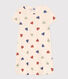 Camicia da notte in cotone con motivo a cuore bambino