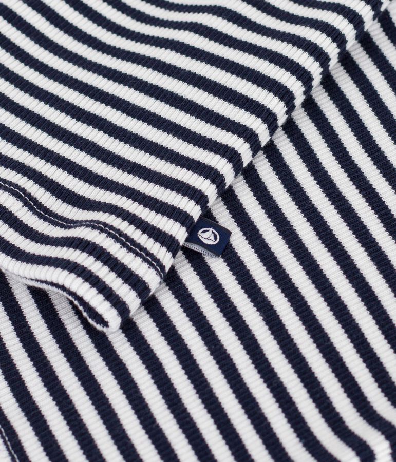 Canotta in cotone a righe donna blu/bianco