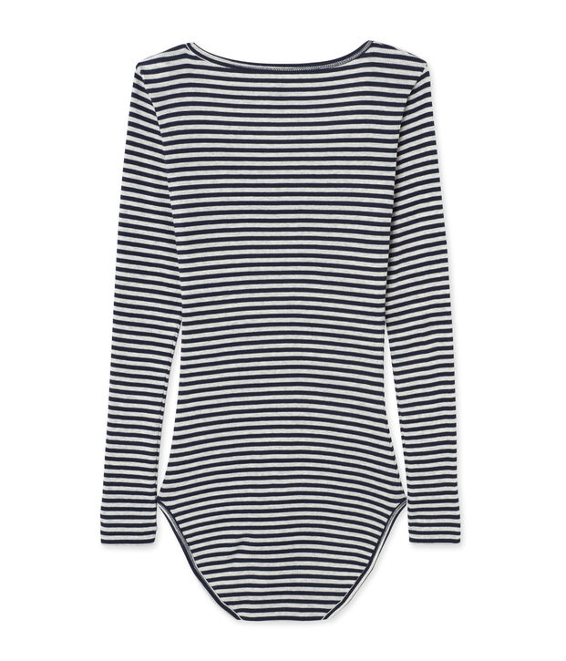 Body donna a righe Colette blu/grigio
