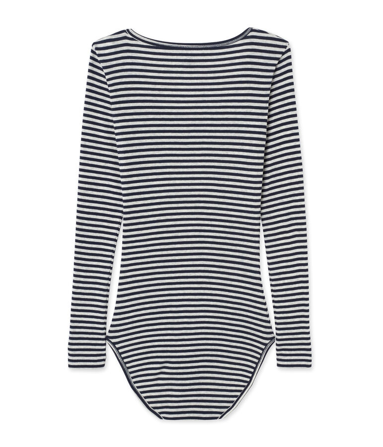 Body donna a righe Colette blu/grigio