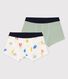 Confezione da 2 boxer bambino con emoticon in cotone e Lyocell