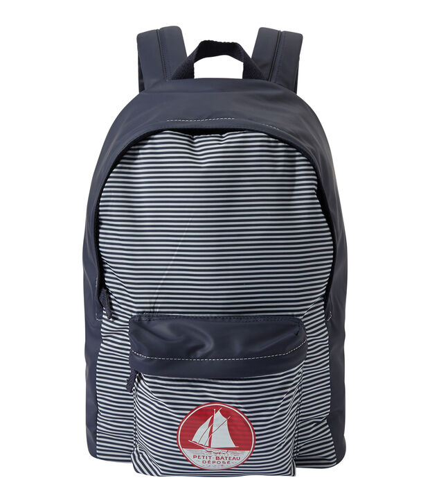 Zaino bambino impermeabile blu/bianco