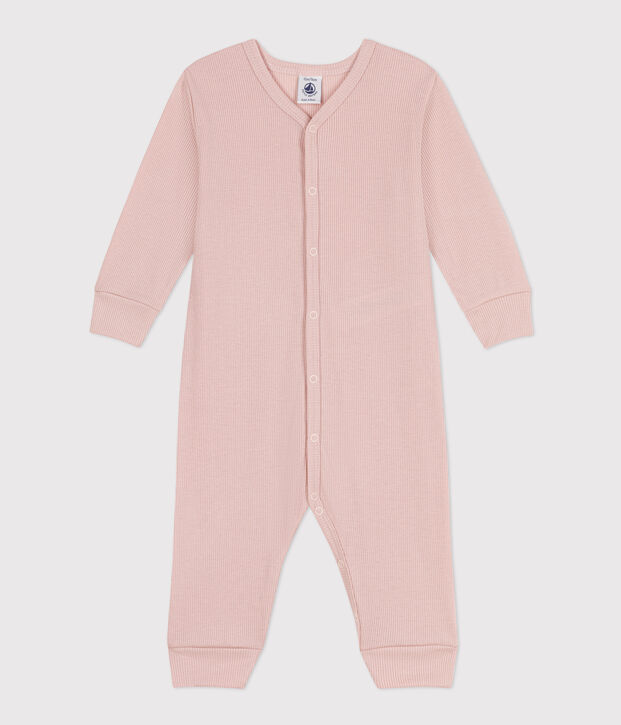 Tutina pigiama senza piedi in cotone lyocell rosa