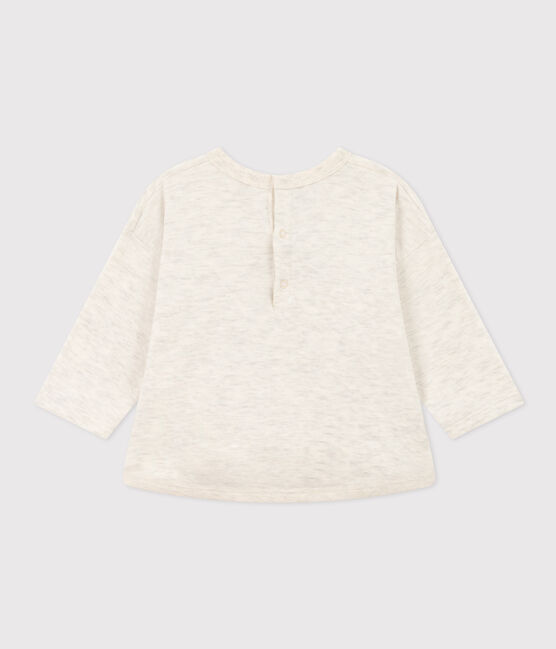 T-shirt a maniche lunghe in tubique per bebè beige MONTELIMAR CHINE