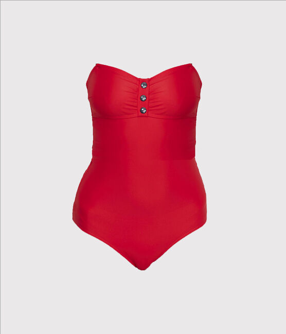 Costume da bagno intero ecoresponsabile donna rosso PEPS