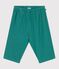 Pantaloni in cotone tinta unita neonato verde