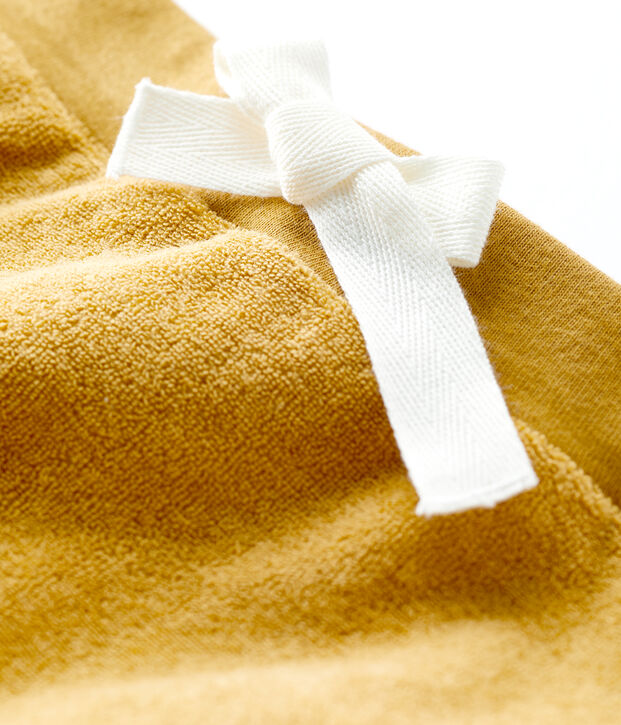 Shorts  beb&egrave; in spugna giallo