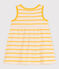 Abito senza maniche bebè in maglia a costine a righe giallo AVALANCHE/bianco DAISY