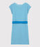 Abito in lino a righe Donna blu MYKONOS/bianco MARSHMALLOW