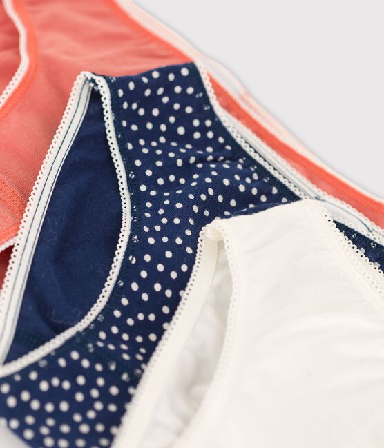 Confezione da 3 slip a pois bambina in cotone ed elastam variante 1