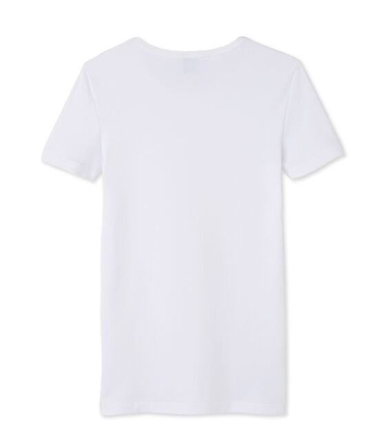 T-shirt maniche corte tinta unita donna bianco ECUME