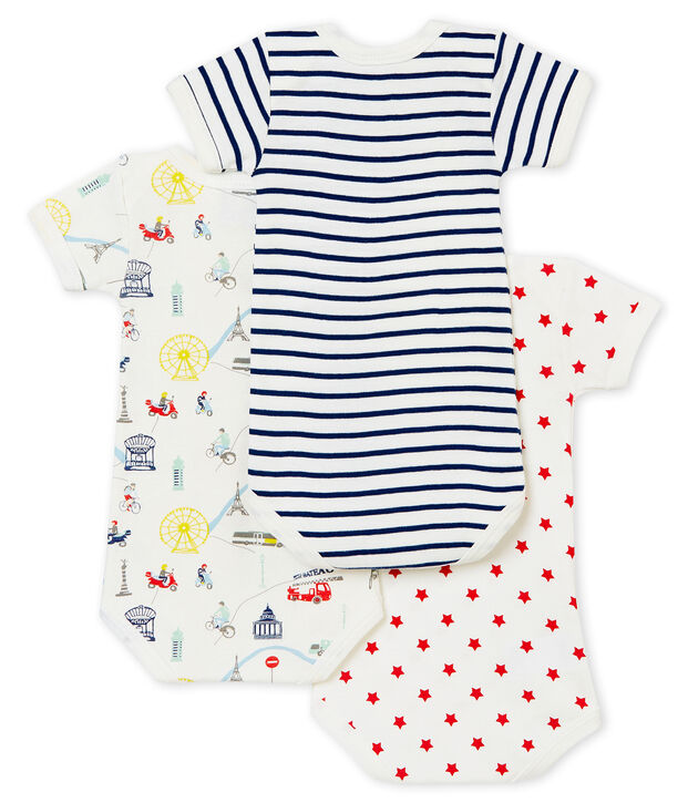 Trio body manica corta beb&egrave; maschietto multicolore