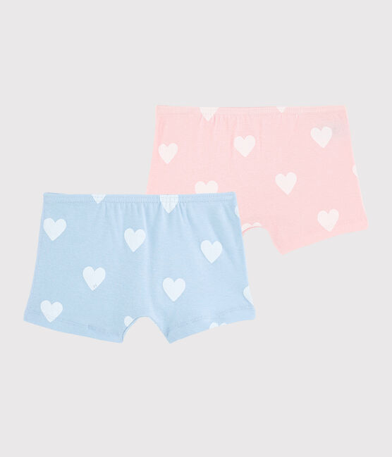 Confezione da 2 mutandine cuore bambina in cotone biologico variante 1