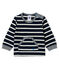 T-shirt a manica lunga bebè maschio a righe blu SMOKING/bianco MARSHMALLOW