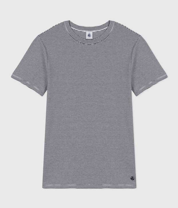 T-shirt L'ICONIQUE girocollo in cotone Donna blu/bianco