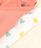 Set da 3 body incrociati a maniche corte in cotone con cuore neonato variante 1