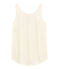Canottiera in lino donna bianco MARSHMALLOW