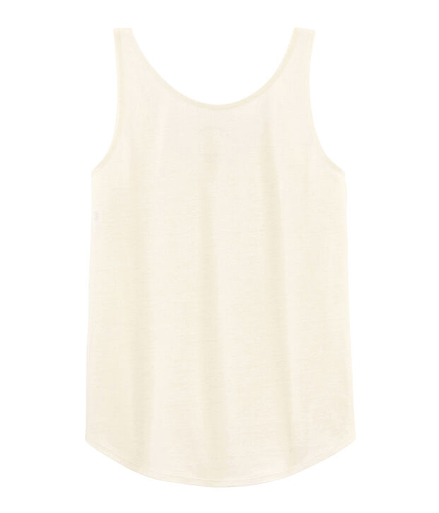 Canottiera in lino donna bianco
