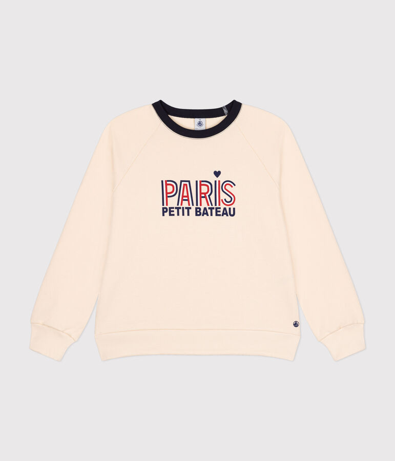 Maglia in tessuto felpato donna ecru