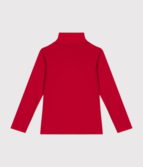 Dolcevita in cotone bambina/bambino rosso CORRIDA