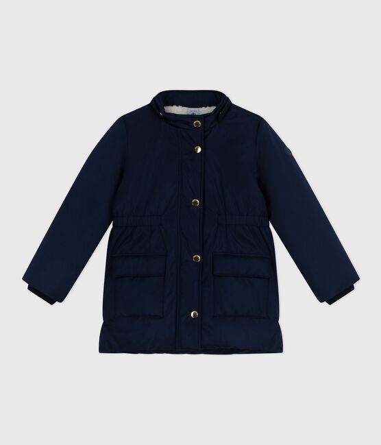 Parka bambina lunghezza midi blu SMOKING