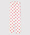 Pantaloni in cotone BIO donna bianco MARSHMALLOW/rosso TERKUIT