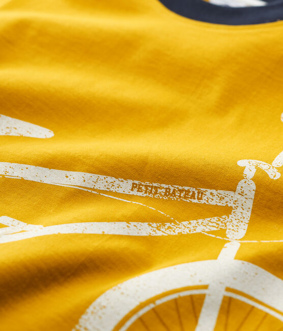 T-shirt bambino a maniche corte in cotone giallo BOUDOR