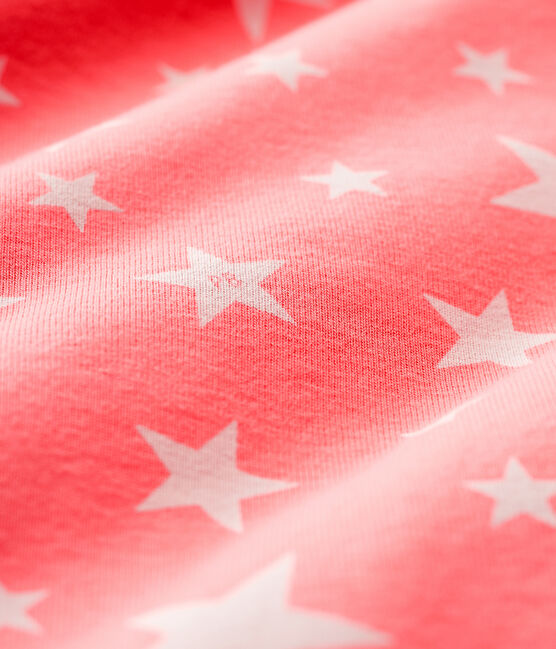 Sacco nanna a stelle bebè in cotone rosa PEACHY/bianco MARSHMALLOW