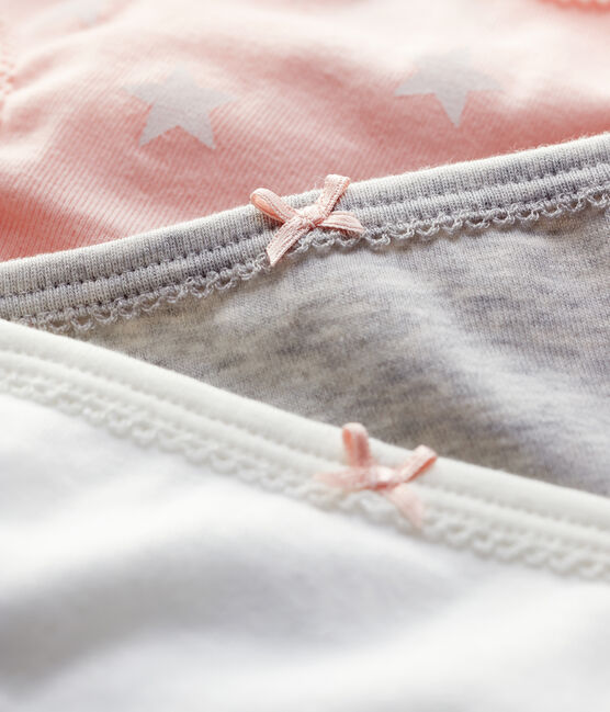 Confezione da 3 mutandine bambina fantasia stellata in cotone variante 1