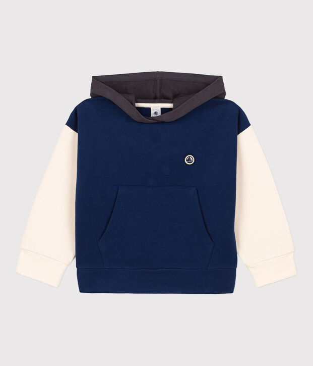 Felpa con cappuccio bambina / bambino blu/multicolore
