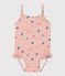 Costume da bagno intero bebè in materiale riciclato rosa SALINE/bianco MULTICO