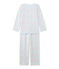 Pigiama per bambina in ciniglia blu BOCAL/bianco MULTICO
