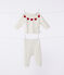Set di 2 pezzi in maglia neonato rosso MARSHMALLOW/bianco CORRIDA