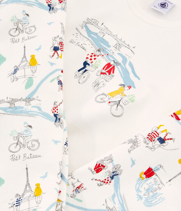 Pigiama per bambina bianco/multicolore