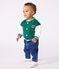 Teddy in cotone bicolore neonato verde EVERGREEN/ MILK