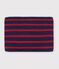 Snood in maglia a righe foderata in pile bambino blu/rosso