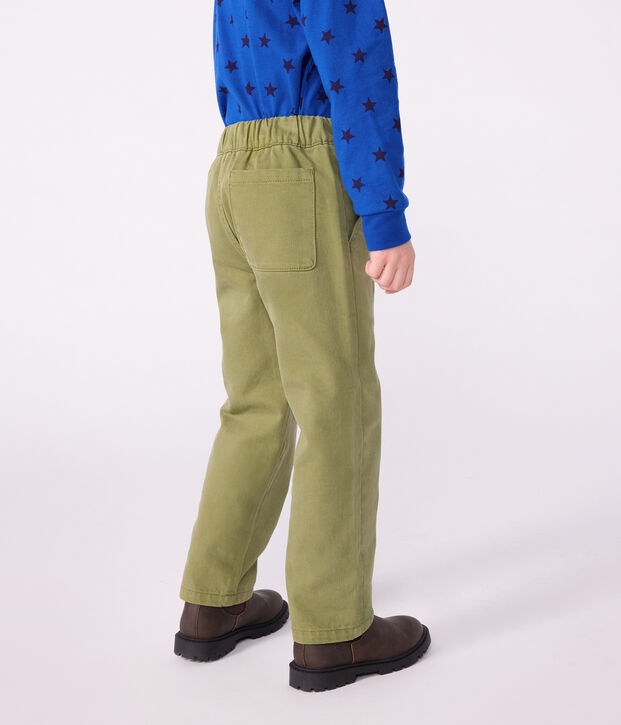 Pantaloni in denim bambina verde