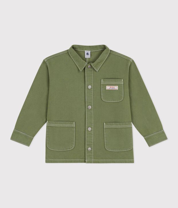 Giacca bambino in cotone tinta unita OLIVINE
