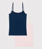 Set di 2 canotte con spalline sottili in cotone donna variante 1