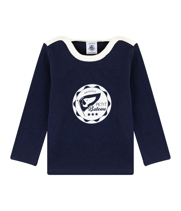 T-shirt beb&egrave; maschio blu