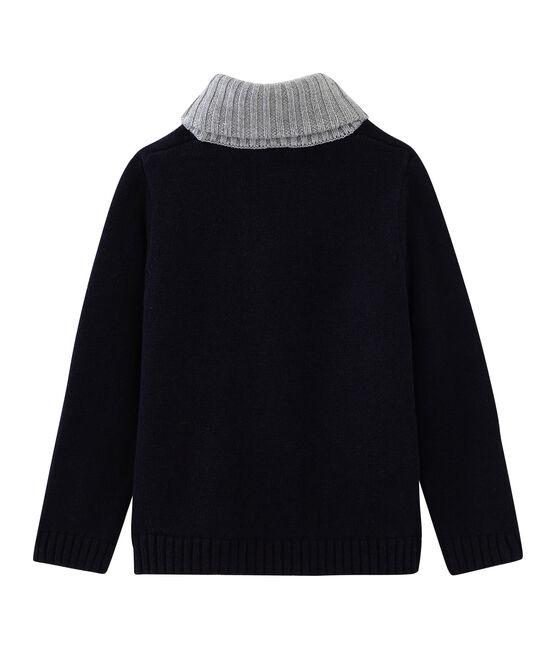 Cardigan tricot bambino grigio SUBWAY/blu SMOKING/ CUIVRE