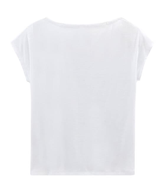 T-shirt manica corta in cotone Sea Island donna bianco ECUME