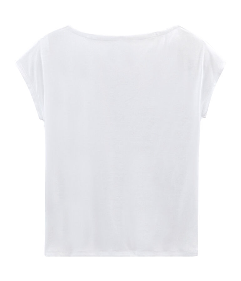 T-shirt manica corta in cotone Sea Island donna bianco