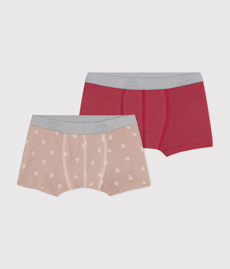 Confezione da 2 boxer bambino in cotone multicolore